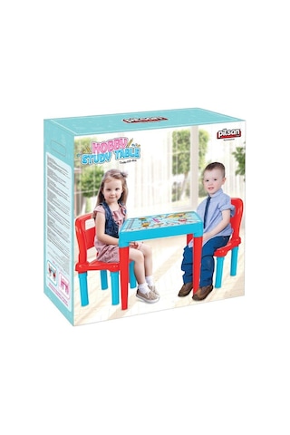 Pilsan Hobby 2 Sandalyeli Oyun ve Aktivite Masası Mavi 03414 fsp Mavi