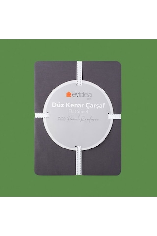 Evidea Soft Basic Tek Kişilik Düz Kenar Çarşaf - Antrasit - 160x240 Cm Antrasit