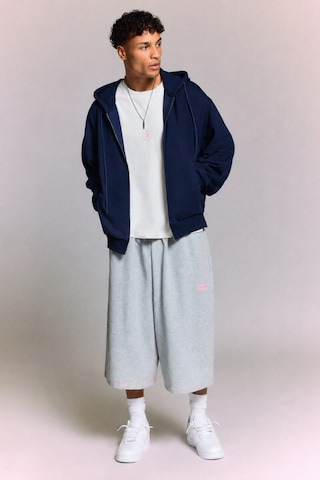 Tarz Cool Erkek 3 İplik Şardonlu Regular Fermuarlı Kapüşonlu Sweatshirt Kalın Kışlık Hoodie Lacivert