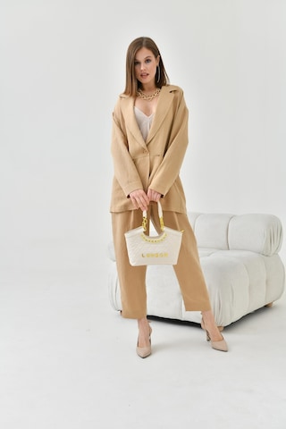 Ftz Women Kadın Keten Ceketli Takım Beige 30777-beige Bej
