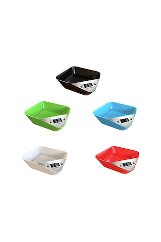 Homyl Dijital Mutfak Terazisi 5kg Plastik Pişirme Gıda Tartı Beyaz