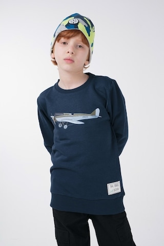 Brz Kids Dijital Baskılı Erkek Çocuk Sweatshirt Lacivert