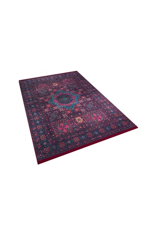 Frenda Home Fas Kapısı Desenli Yıkanabilir Pamuk Taban Halı Kahve