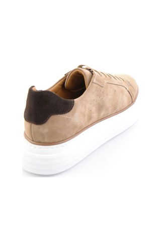 Bej Hakiki Deri Erkek Sneaker E01811256002 Bej