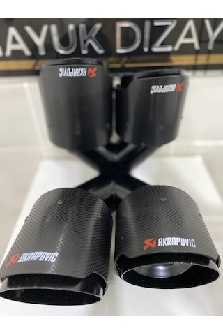 Akrapovic Karbon Egzoz Ucu Çift Çıkış 100mm Sağ Sol Set --mayukd
