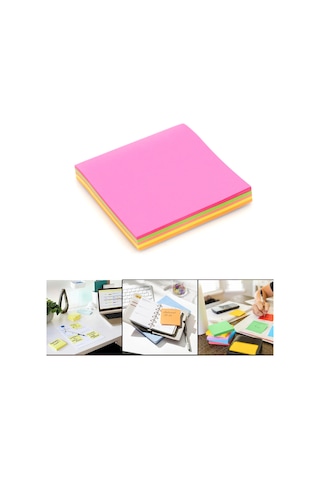 Kare Posit Yapışkanlı Not Kağıdı Pos İt 76x76mm - 5 Renkli