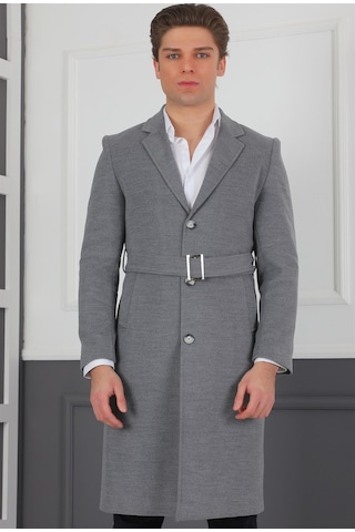 Plt8400 Dewberry Erkek Palto-gri Gri