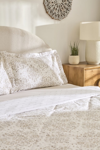 Kaşmir Home Grasy %100 Pamuk Çift Kişilik Nevresim Takımı Bej Bej