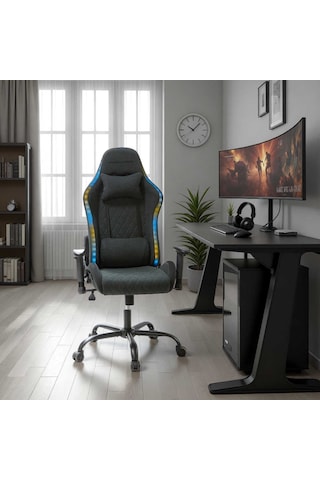 Adore Gaming Prime-x Pofesyonel Oyuncu Koltuğu - Koyu Gri Kumaş 69x119.5-130x76 Cm