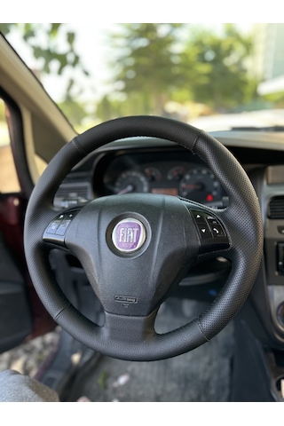 Fiat Linea Tuşlu Araca Özel Direksiyon Kılıfı Siyah