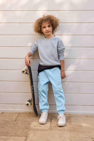 Luess Erkek Çocuk Kargo Cepli Pamuklu Pantolon - A.mavi 3-4 Yaş -8-9 Yaş Açık Mavi