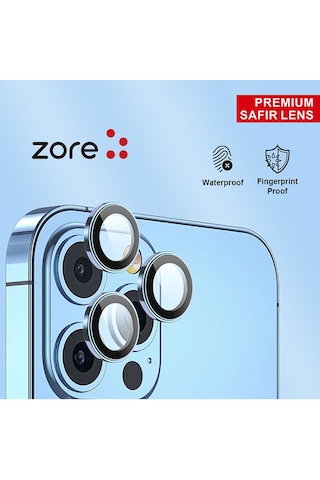 Apple Uyumlu iPhone  13 Mini Zore Cl-12 Premium Safir Parmak İzi Bırakmayan Anti-reflective Kamera Lens Koruyucu