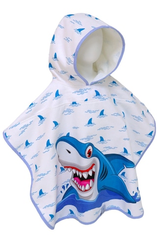 Çoçuk Havlu Panço Köpek Balığı 2-4 Yaş