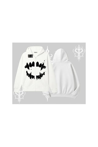 Tarzsokak Beyaz Hırka Sweatshirt Vampir Dış