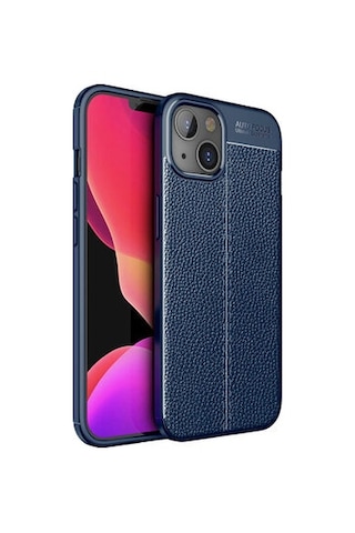 Apple Uyumlu iPhone 13 Mini Kılıf Deri Silikon Yüzeyli Yüksek Kaliteli Silikondan Üretilmiş Premium Silikon Kapak Ryc/niss Lacivert