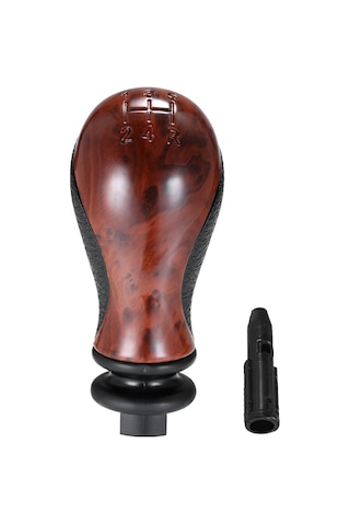 Dianziye Citroen C5/xsara Picasso Vites Topu Ahşap Siyah 19mm Delik Ve Adaptörlü Kolay Kurulum 2001-2008/1999-2010 Kahverengi