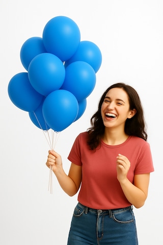 Pastel Balon 9 İnc 23 Cm Helyum Uyumlu 10 Adet Doğum Günü Kutlama Parti Süs Malzemesi Mavi