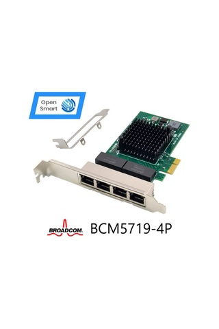 Open Smart 4 Port Broadcom BCM5719-4P Ethernet Kart - OPS7209BCM