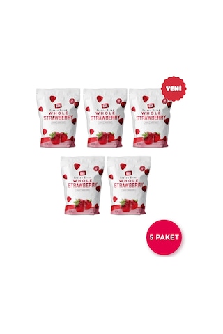 Çilek Kuru Meyve Cipsi 15 G X 5 Adet Dondurularak Kurutulmuş Meyve 15 G