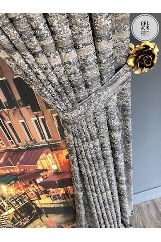 Fon Perde Taç Marka Dipro Desen Jakarlı Ultra Gramajlı