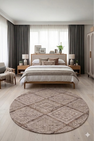 Kaymaz Tabanlı Halı Kesme Yolluk Salon Koridor Mutfak Yatak Odası Halısı Daire 3004 Kahve Kahverengi