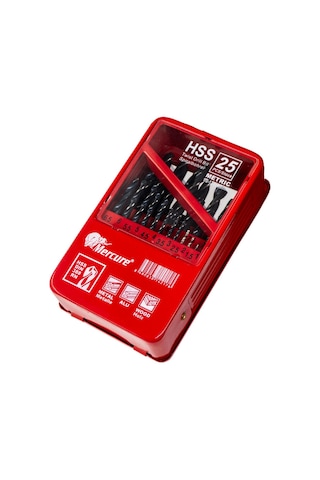 Mercure Hssst25 Metal Kutulu Hss Matkap Ucu Seti 1-13mm 25 Parça