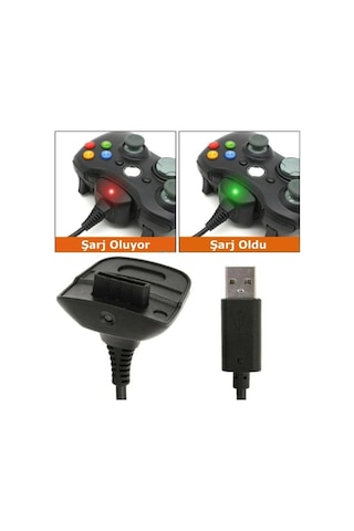 Knt-01 4800mah Xbox 360 Joystick Kol Batarya Şarj Kablosu