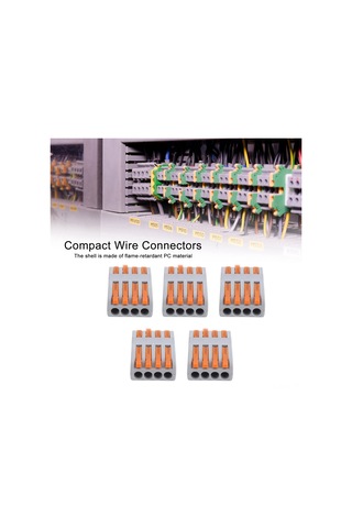 Hombey 10 Adet Kompakt Kablolu Bağlayıcı, Levye Somunlu Terminal排 Spl-4, Hızlı Bağlantı Tipi, Ateş Engellli Pc, 32a Akım, 0.08-4.0mm² Teli Uyumlu