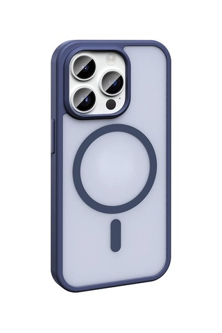 Rba Aksesuar Apple Uyumlu iPhone 14 Pro Max Kılıf M-safe Şarj Özellikli Mat Arka Yüzey Rba Sio Kapak - Derin Mor Çok Renkli