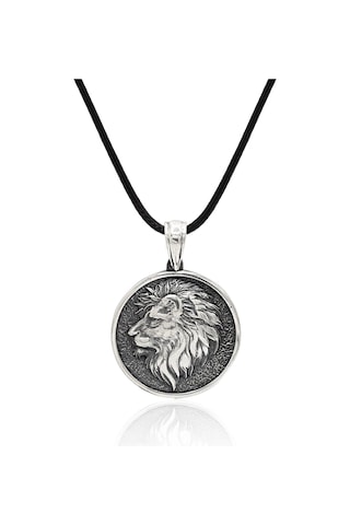 Aslan Tasarım 925 Ayar Gümüş Erkek Kolye 201024601 Gümüş