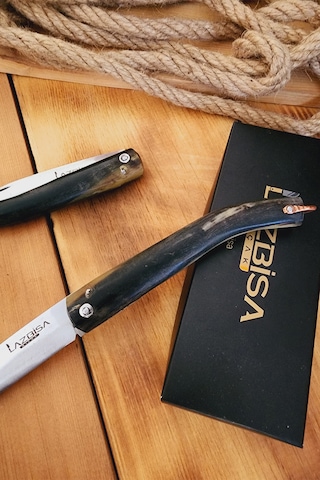 Kemik Sap Çakı Kamp Çakısı Outdoor Piknik Çakısı Vlz-b03 Siyah