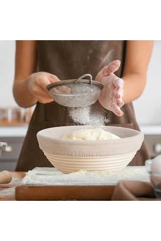 Maoyaya Banneton Ekmek Prova Sepeti, 9 İnç Yuvarlak Hamur Sepeti, Rattan El Yapımı, Maya Ekmeği Kiti Diğer