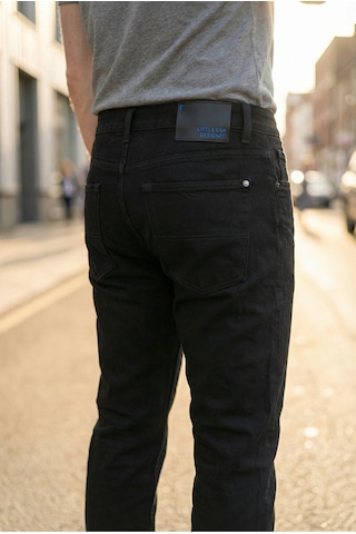 Little Cup Jeans Co Erkek Siyah Klasik Kesim Pamuklu Esnek Jean Kot Denim Pantolon