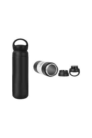 Paslanmaz Çelik 500ml Çay Kahve Su El Termosu Al4378 Siyah
