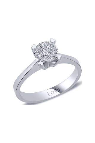 Lova 1 Karat Tektaş Görünümlü Pırlanta Yüzük - 1070112