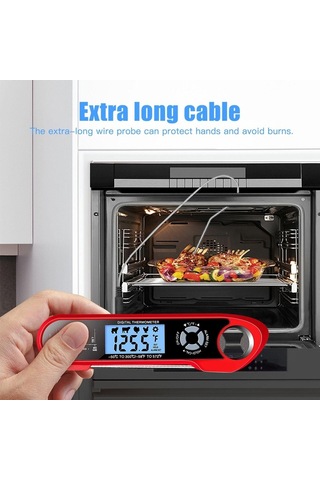 Dinosaurs Store Dijital Et Termometresi -kırmızı