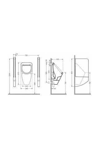Dura Bagno Mia Pisuar, Beyaz 5950