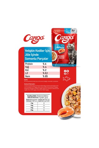 Cango Yaş Yetişkin Kedi Maması Somonlu 80 Gr