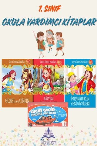 1. Sınıf Okuma Anlama + Büyük Boy Seçme Dünya Masalları 3 Adet 2