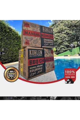 Kohlen Doğal Meşe Mangal Kömürü - Boylanmış- 4 Kğ- Bbq Öze