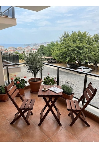 Reyo Wood Premium 2+1 Ahşap Bistro Masa Sandalye Seti Kahverengi