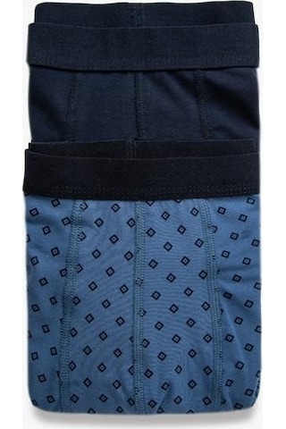 Koton 2'Li Boxer Pamuklu Desenli Saks Desenli 3Wlm90065Mk 3Wlm90065Mk9D6 Saks Mavisi