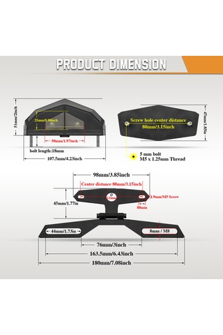 Xindoker Motosiklet Led Arka Feneri: Tümleşik Sinyal Ve Plaka Işığı, Dinamik Solunum Geçiş Işığı İle Evrensel Katlanabilir Plaka Tutucu - Mavi
