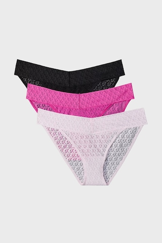 Calvin Klein Bayan 3 Lü Külot Lv00qd5305 Fbs Siyah Pembe Fuşya Siyah Pembe Fuşya