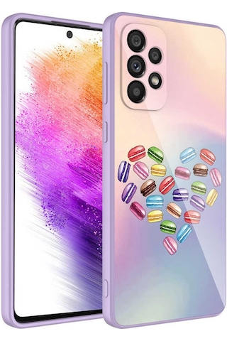Zore Galaxy Uyumlu A52 Kılıf Kamera Korumalı Desenli Sert Silikon Msra Epoksi Kapak - No1 NO1