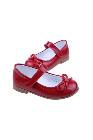 Papuç Sepeti Ortaç-2079 Kız Bebek Balerin Rugan Babet Ayakkabı 001