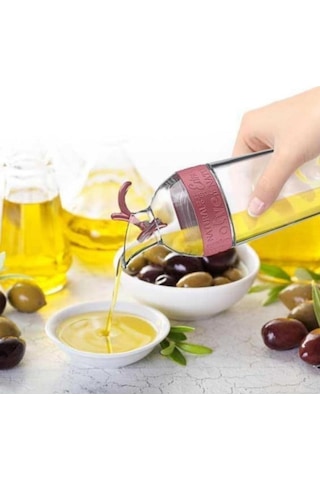 Sızdırmaz Yağdanlık Sosluk Sirke Şişesi 350ml Dekoratif Renkli Ayçiçek Yağı Sıvı Yağ Yağlık Damlatmaz Kapaklı Estetik Mavi Çok Renkli