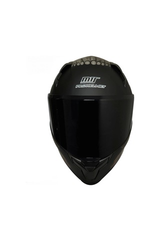Mts M-910 Güneş Vizörlü Siyah Camlı Kapalı Motosiklet Kaskı Mat Siyah - Sarı