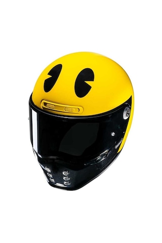 Hjc V10 Pac-Man Bandai Namco MC3 Kapalı Kask Sarı - Siyah