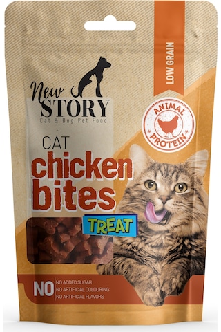 New Story Tavuklu Yumuşacık Atıştırmalık Kedi Ödülü 60 G + Somonlu Pouch 2'li